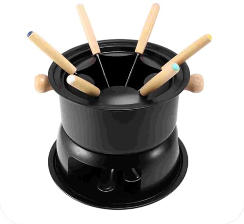 Micvtve Set per Fonduta al Cioccolato Set per Fonduta Multifunzione in Acciaio al Carbonio per Gelato al Cioccolato con Formaggio Hot Pot