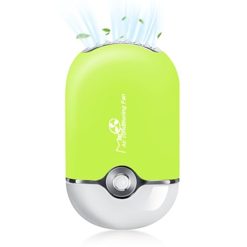 mlogiroa Lash Fan - Mini Portable Eyelash Dryer: Handheld Lash Fan with Air Cooling Blower & Built-in Sponge Application (Green)