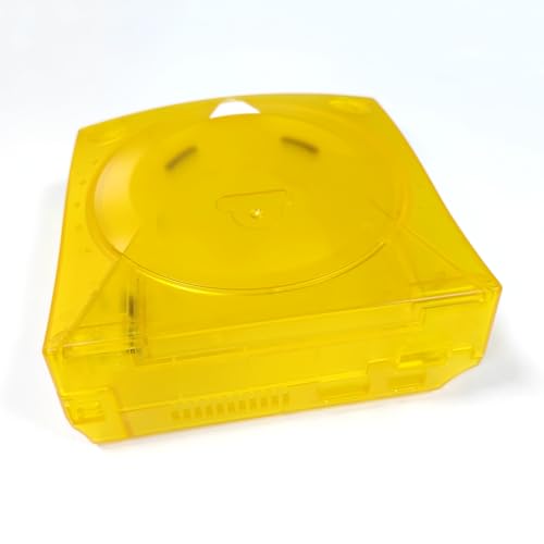 Image of Hzxkqmil Replacement Shell for SEGA Dreamcast DC Retro Video Game Console, Translucent Plastic Housing Case Accessories for Dreamcast DC, Transparent Yellow