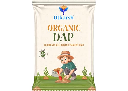 Utkarsh Organic DAP Fertilizer for Plants, Home & Garden - 400 gm Granules, 100% Water Soluble, Bio DAP Fertilizers & Manure for Plants Growth | Improves Flowering, Fruiting & Vegetables; Pack of 1