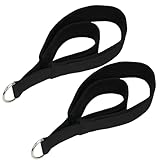 HYVAWO Pilates Straps Soft Padded 1 Pair Double Loop Straps D-Ring for Reformer Home Gym Workout Accessories Fitness Yoga Exercise