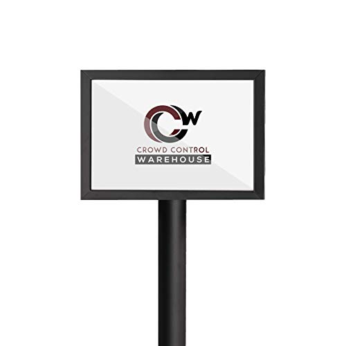 Pedestal Standing Floor Sign Frame With Sloped Base, 11 X 14 Inch Horizontal, Black Powder Coated Steel - Ccw Series Sffs-100 #TOP10
