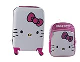 AI ACCESSORY INNOVATIONS Hello Kitty Girls Luggage and Backpack Set - 18' Luggage Suitcase With Wheels, 13.75' Backpack