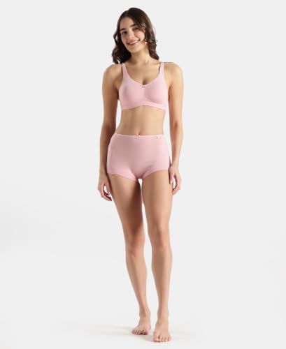 Image of Jockey FE41 Women Wirefree Non Padded Super Combed Cotton Elastane Stretch Full Coverage Everyday Bra with Concealed Shaper Panel