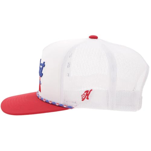 Image of HOOEY Officially Licensed Pabst Blue Ribbon One Size Fits All Adjustable Snapback Hat for Men and Women Mesh Back Trucker Hat