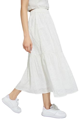 Image of Max Women's Cotton Midi URB N Schiffli Skirt