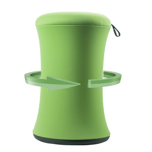 Image of ADHD Wobble Stool, Yoga Ball Chair, Ergonomic Active Sitting Stool for Adults,Kids, Improves Focus, Posture Balance Adjustable Height, Non-Slip Base for Home, School, Exercise, Yoga (Green)