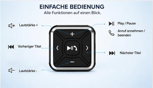 Télécommande Bluetooth 5.0 voiture et bouton multimédia volant Android iOS D62CS - 4