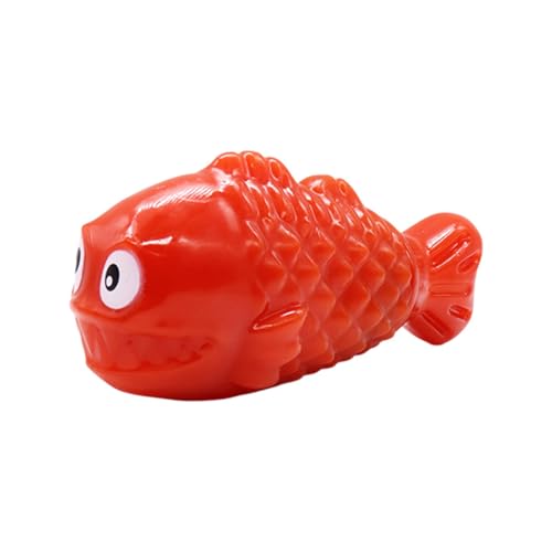 Interactive Dog Toy, Fish Shaped Treat Dispenser, Puppy Teething Bone, Slow Feeder, Chew Toy, Fetch Game, Sturdy, Indoor & Outdo