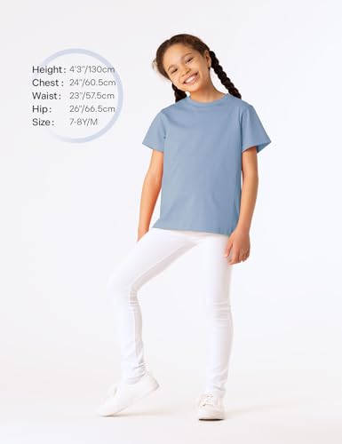 Image of LAPASA Boys & Girls Cotton T-Shirts 4 Pack Tagless Tees for 3T-13Y Kids K01 | Ribbed Crewneck Short Sleeve Undershirts for Toddlers and Teens. Soft, Breathable, Ideal for School /Daily Wear /Sport