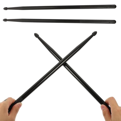 3 pares de baquetas de nailon para percusión negra miniatura 1