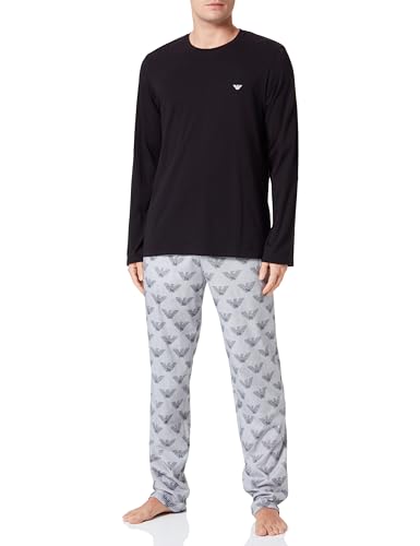 Emporio Armani Men's Pattern Mix Pyjama Long Sleeve Pants Pajama Set