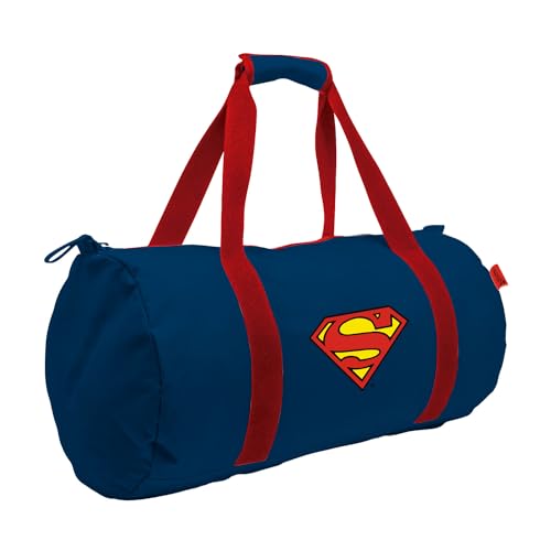 ARDITEX - Sac de Sport Superman 47x28x28cm - Bleu avec Logo emblématique sur Le Devant - Idéal pour Le Sport, Les Voyages ou l’Usage Quotidien - Licence...