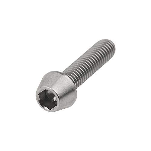 Image of Titanium Ti Bolt M5x9 16 18 20 25 30 35 40 45 50 55 60mm Tapered Head Screws Pack of 4 (M5x20mm, Normal Titanium)