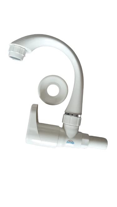 Vishesh Enterprises Titanic P.T.M.T. taps White Ivory,Mini Sink Cock Pack of 2