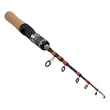Jotekonoby Angelrute für Süßwasserforellen, Barsch, ultraleicht, Spinning-Plus Casting, 186 kg, Schnurgewicht, 7 Abschnitte, Teleskop-Karbonfaser für Rute