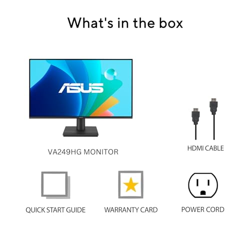 undefined ASUS 24” (23.8-inch viewable) 1080P VA249HG Eye Care Monitor – IPS, Full HD, 99% sRGB, Frameless, 120Hz, Adaptive-Sync, 1ms, HDMI, VGA, Low Blue Light, Flicker Free, Wall Mountable, 3 yr Warranty の商品画像 8