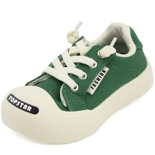 Kids Wide Toe Box Canvas Shoes Low Top Classic Canvas Sneakers Toddler Lace-up Fashion Casual Shoes for Boys and Girls