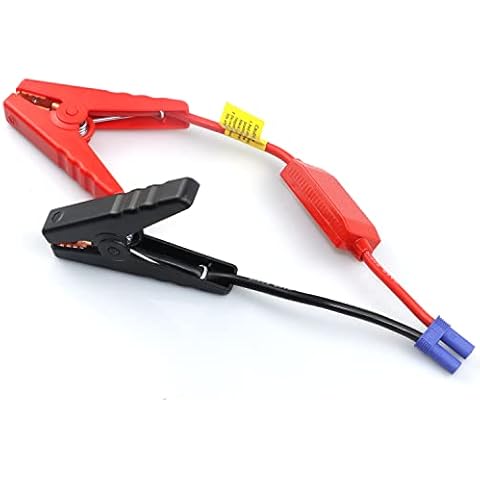 EMEPOVGY Jump Starter Cable Clamps Automotive Emergency Booster Jumper Clamp Cables Replacement Alligator Clip with EC5 Connector for 12V Portable Car Jump Starter Cover