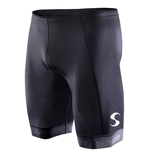 Synergy Men's Tri Shorts (Large, Black with Mesh Pockets)
