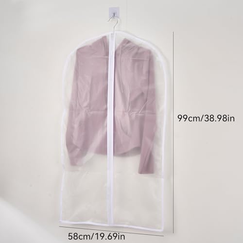 23" Clear Clothes Bags for Storage & Hanging, Garment Bags for Coats2