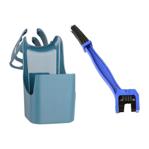 Vaveren Bicycle Chain Scrubber Holder Cleaner with Brush Sturdy Oil Resistant Storage Box Oil Dirt Storage Tool Box for Bicycle Bike