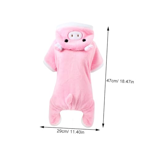 Disfraz de cerdo para perros talla M color rosa miniatura 2