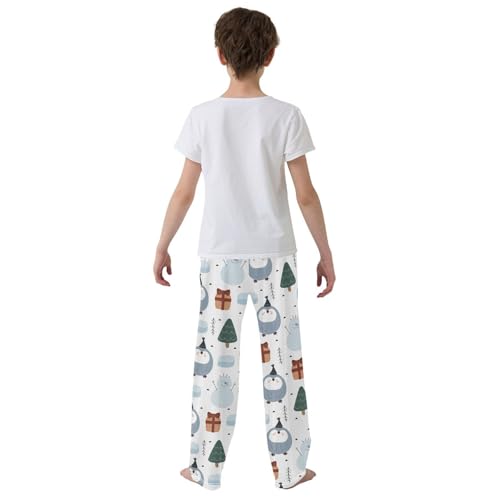 Boys' Pants Animal Penguins Gifts Christmas Tree Long Bottoms Jogger Pants Elastic Waist Trousers with Pockets S-XL3