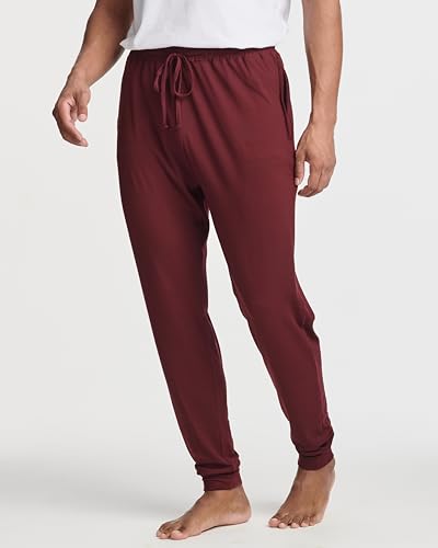 Image of Real Essentials 3 Pack: Men's Soft Lounge Sleep Joggers - Pajama Pants Drawstring & Pockets (Available in Big & Tall)