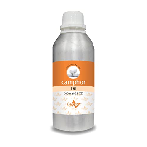 Image of Crysalis Camphor Oil 500 ml (16.9 fl oz) - Cooling Aromatic Oil for Skincare, Haircare, DIY Formulations, Soaps & Cream Blends