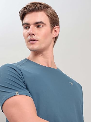 Image of TECHNOSPORT Men's Polyester Regular Fit T-Shirt