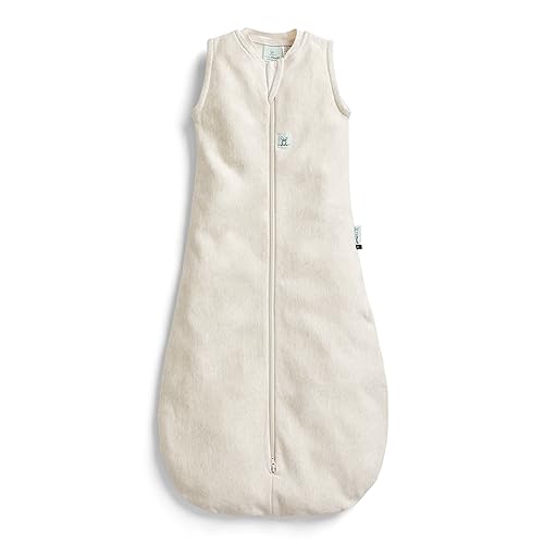 ergoPouch 0.2 TOG Sleeping Bag, 8-24 Months, Oatmeal Marle Print – Organic Jersey Cotton, Sleeveless, Arms-Out Baby Sleeping Bag, Lightweight & Breathable, Ideal For Room Temperatures (22–26°C)