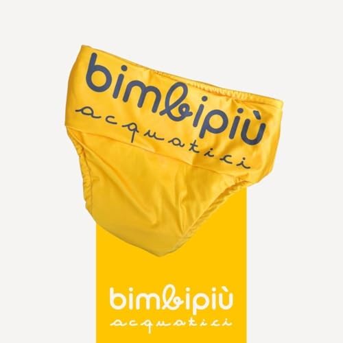 Costume Piscina Contenitivo Artigianale per Bambini 10–36 Mesi per Mare e Piscina (Giallo Sole)
