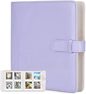 Leebotree 256 Pockets Photo Album Compatible with Instax Mini / Square Film, Album for Mini 11 / 9 / 90, Polaroid Camera 3-inch,Square SQ6 / SQ1 / SQ10 / SQ20 / SHARE SP-3 Printer Film (Lilac Purple)