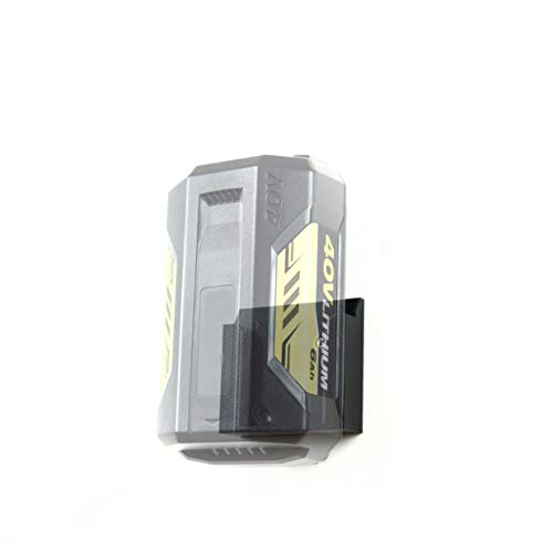 Spartan Mount for Ryobi 40V Battery | Wall Display Hook Holder | Power Tool Storage | Blog DIY Craft Room | All Types | Strong Low Profile Bracket | Convenient Easy Access Garage Organization