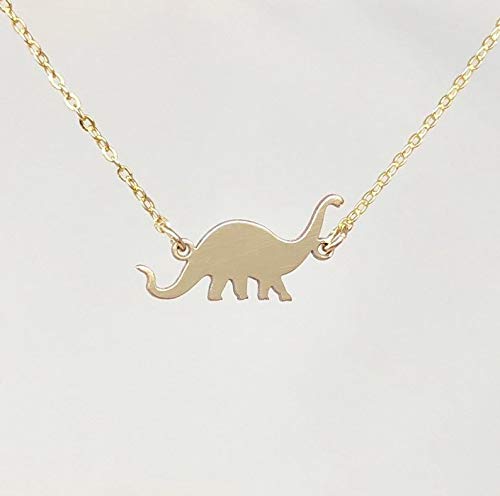 Brachiosaurus Charm Gold Fill Necklace also in Silver and Rose Gold Fill
