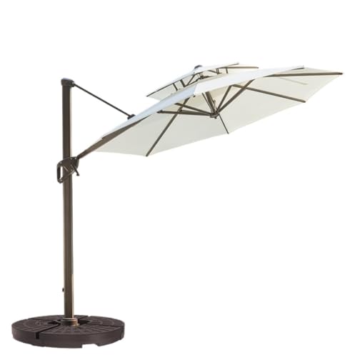 Sombrilla colgante con protección solar alta y base cruzada CLSDRZC para patio exterior