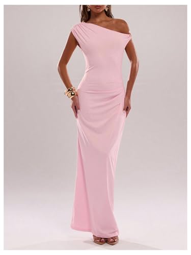 Image of Milumia Women's Off The Shoulder Bodycon Maxi Dresses Sleeveless Cocktail Party Evening Dress