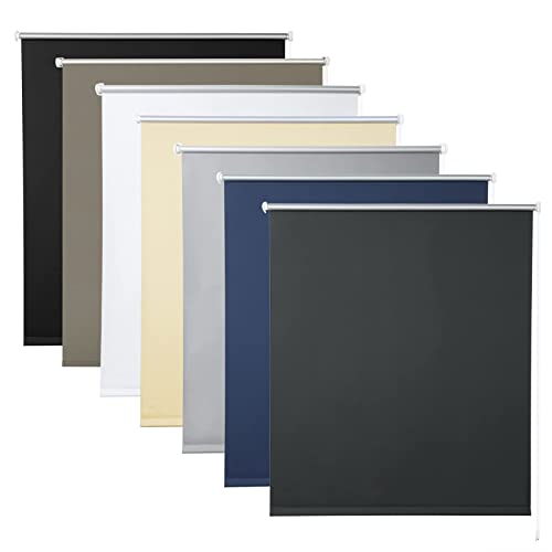 WOLTU Verdunkelungsrollo ohne Bohren, Thermo Verdunkelungsrollo...