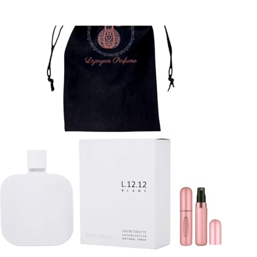 Lojeryan Cologne For Man Orginal Lacoste Blanc L.12.12 M 5.9 Edt Spray White Bundle With 1 Pcs Of 5 Ml Refillable Perfume Atomizer Bottle Easy-Fill Empyt Atomizer Kit cover