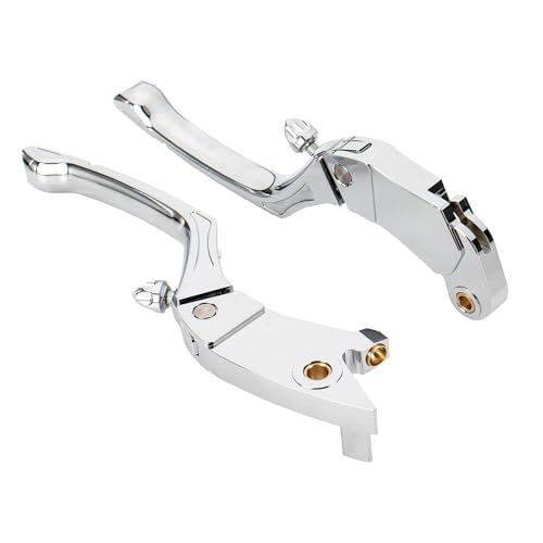 Motorrad Brems Kupplung Hebel Für Indian Für Scout Für Sixty 2017-2023 Motorradlenker 1 Paar Schwarz/Chrom Kupplungsbremshebel(Silver)