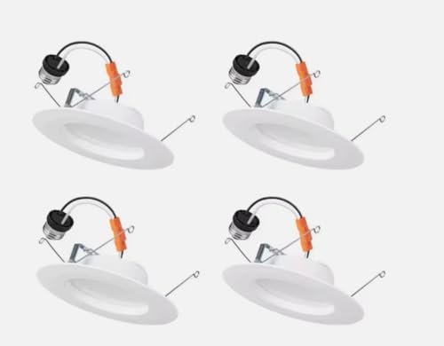 Commercial Electric 5/6 in. Integrated LED Recessed Retrofit Light Trim with Selectable Color Temperature (4-Pack) NS01dA09FR2-259