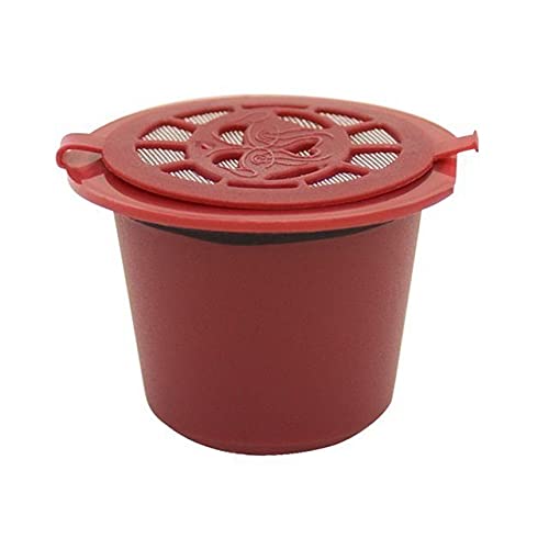 Kit 6 Cápsulas Nespresso Reutilizável Recarregável Vermelho + acessórios