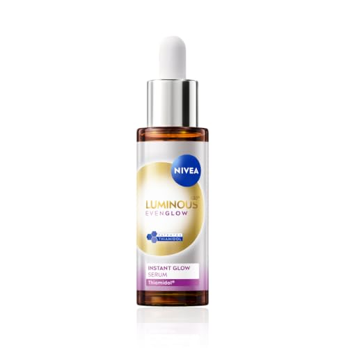 NIVEA Luminous Even Glow Face Serum | For Glowing Skin, Skin Brightening & Refined Pores | Niacinamide, Thiamidol & Vitamin C Serum | Anti-Dark Spots 