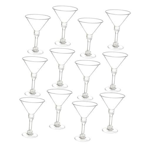 HAPINARY 12個透明デザイン ワイン用使い捨てグラス パーティー フェスティ