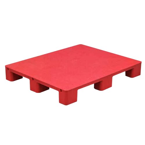 GOCHUSX Plastic Pallets, Lightweight Floor Pallets, Breathable Grid Ventilation Pallet, Warehouse Goods Board for Indoor and Outdoor, Garages, Basement(Red,100x80x13cm-1PC)
