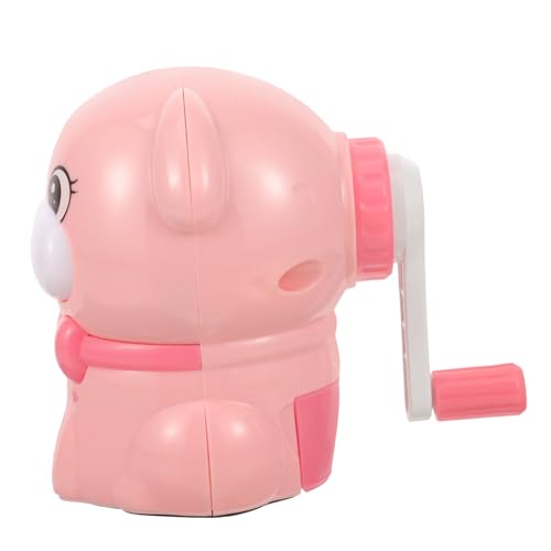 LckCryspho 鉛筆削り ミニ 手動 ポータブル ? 小型 軽量 簡単清掃 子ども向け クリエイティブデザイン (9.5x6cm,ピンク)