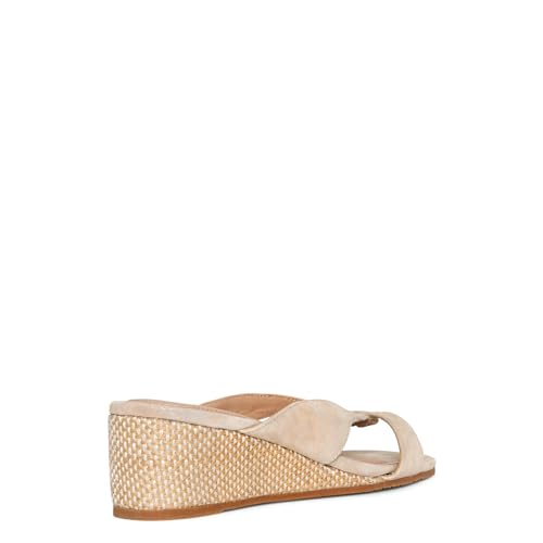NYDJ Womens Contessa Metallic Suede Wedge Sandal,Sand light Gold, Size 6.5 by NYDJ - Used condition - Image 2