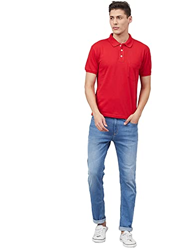 Image of CHKOKKO Men's Polo Cotton Regular Fit Half Sleeves T-Shirt with Pocket