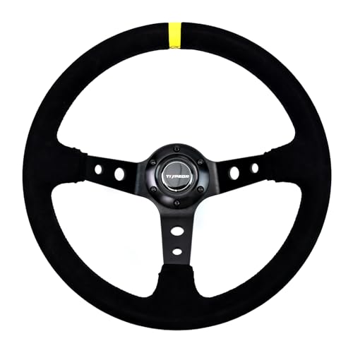Amazon.co.jp: TIYPEOR レーシング・ステアリング・ホイール 350 mm 多